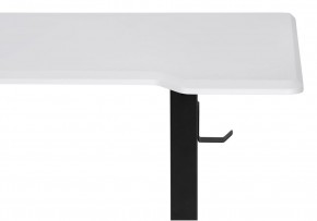 Компьютерный стол Маркос с механизмом подъема 140х80х75 белая шагрень / черный в Менделеевске - mendeleevsk.ok-mebel.com | фото 6