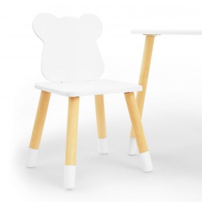 Комплект детской мебели стол и два стула Мишутка (Белый/Белый/Береза) в Менделеевске - mendeleevsk.ok-mebel.com | фото