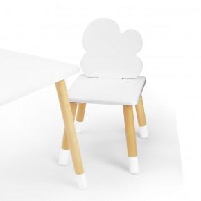 Комплект детской мебели стол и два стула Облачко (Белый/Белый/Береза) в Менделеевске - mendeleevsk.ok-mebel.com | фото
