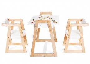 Комплект детской мебели стол и  два стула Я САМ "Лофт-Дуо" (Белый) в Менделеевске - mendeleevsk.ok-mebel.com | фото