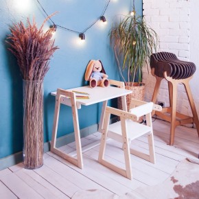 Комплект детской мебели стол и  два стула Я САМ "Лофт-Дуо" (Белый) в Менделеевске - mendeleevsk.ok-mebel.com | фото 10