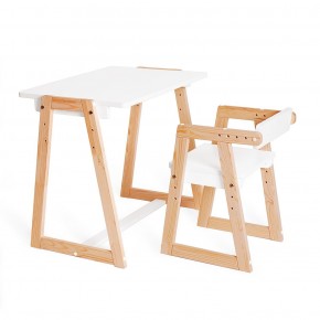 Комплект детской мебели стол и  два стула Я САМ "Лофт-Дуо" (Белый) в Менделеевске - mendeleevsk.ok-mebel.com | фото 6