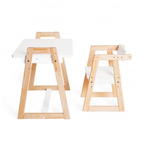 Комплект детской мебели стол и  два стула Я САМ "Лофт-Дуо" (Белый) в Менделеевске - mendeleevsk.ok-mebel.com | фото 8
