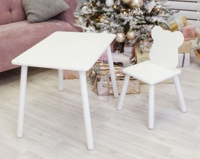 Комплект детской мебели стол и стул Мишутка (Белый/Белый/Белый) в Менделеевске - mendeleevsk.ok-mebel.com | фото