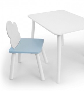 Комплект детской мебели стол и стул Облачко (Белый/Голубой/Белый) в Менделеевске - mendeleevsk.ok-mebel.com | фото 1
