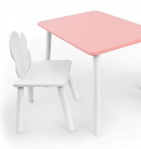 Комплект детской мебели стол и стул Облачко (Розывый/Белый/Белый) в Менделеевске - mendeleevsk.ok-mebel.com | фото