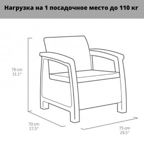 Комплект мебели Корфу Рест (Corfu Rest - without table) графит в Менделеевске - mendeleevsk.ok-mebel.com | фото 3