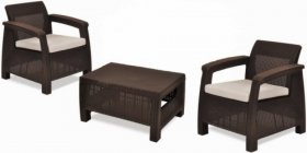 Комплект мебели Корфу Уикенд (Corfu Weekend) коричневый - серо-бежевый * в Менделеевске - mendeleevsk.ok-mebel.com | фото
