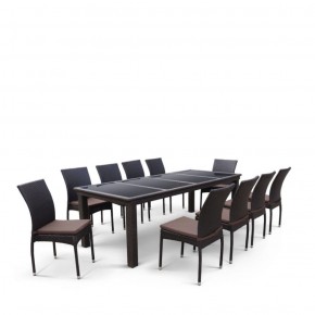 Комплект плетеной мебели T438/Y380A-W53 Brown (10+1) в Менделеевске - mendeleevsk.ok-mebel.com | фото 3