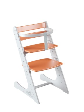 Комплект растущий стул и жесткий ограничитель Конёк Горбунёк Комфорт  (Бело-оранжевый) в Менделеевске - mendeleevsk.ok-mebel.com | фото