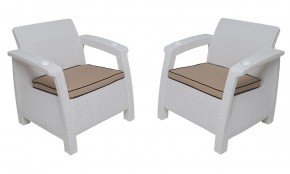 Комплект уличной мебели Yalta Premium Terrace Set (Ялта) белый (+подушки под спину) в Менделеевске - mendeleevsk.ok-mebel.com | фото 4