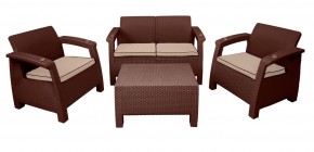 Комплект уличной мебели Yalta Premium Terrace Set (Ялта) шоколадый (+подушки под спину) в Менделеевске - mendeleevsk.ok-mebel.com | фото 1