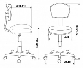 Кресло детское Бюрократ CH-W299/LB/TW-55 голубой в Менделеевске - mendeleevsk.ok-mebel.com | фото 4