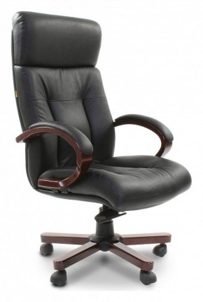 Кресло для руководителя Chairman 421 черный/орех темный, черный в Менделеевске - mendeleevsk.ok-mebel.com | фото 1