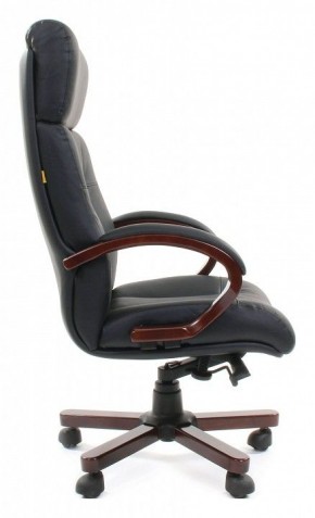 Кресло для руководителя Chairman 421 черный/орех темный, черный в Менделеевске - mendeleevsk.ok-mebel.com | фото 3