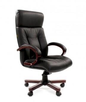 Кресло для руководителя CHAIRMAN  421 (Натуральная кожа) Черное в Менделеевске - mendeleevsk.ok-mebel.com | фото 1