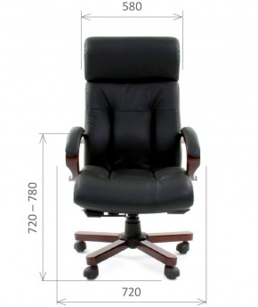 Кресло для руководителя CHAIRMAN  421 (Натуральная кожа) Черное в Менделеевске - mendeleevsk.ok-mebel.com | фото 4