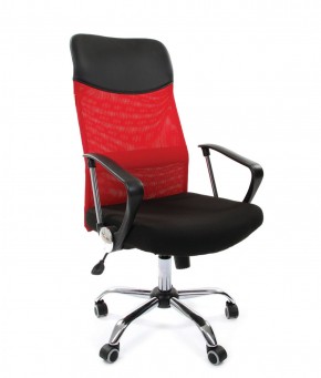 Кресло для руководителя CHAIRMAN 610 N (15-21 черный/сетка красный) в Менделеевске - mendeleevsk.ok-mebel.com | фото