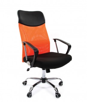 Кресло для руководителя CHAIRMAN 610 N (15-21 черный/сетка оранжевый) в Менделеевске - mendeleevsk.ok-mebel.com | фото