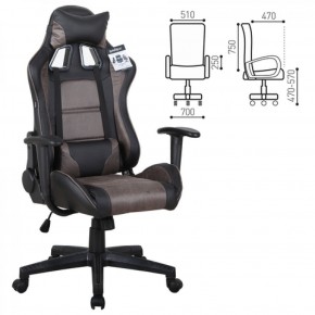 Кресло компьютерное BRABIX "GT Racer GM-100" (черное/коричневое) 531819 в Менделеевске - mendeleevsk.ok-mebel.com | фото 2