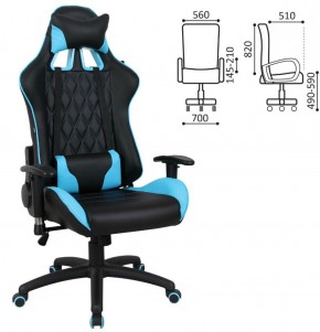 Кресло компьютерное BRABIX "GT Master GM-110" (черное/голубое) 531928 в Менделеевске - mendeleevsk.ok-mebel.com | фото 2