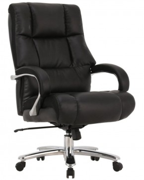 Кресло офисное BRABIX PREMIUM "Bomer HD-007" (рециклированная кожа, хром, черное) 531939 в Менделеевске - mendeleevsk.ok-mebel.com | фото