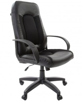 Кресло офисное BRABIX "Strike EX-525" (экокожа черная, ткань черная) 531381 в Менделеевске - mendeleevsk.ok-mebel.com | фото
