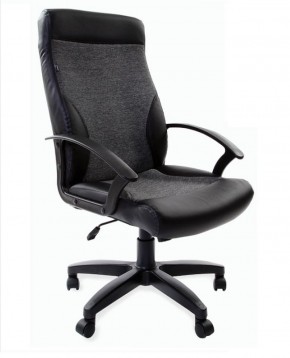 Кресло офисное BRABIX "Trust EX-535" (экокожа/черная/ткань серая) 531383 в Менделеевске - mendeleevsk.ok-mebel.com | фото