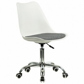 Кресло стул BRABIX "Eames MG-310 CH", хром, пластик белый, ткань серая, 532924 в Менделеевске - mendeleevsk.ok-mebel.com | фото 2