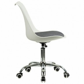 Кресло стул BRABIX "Eames MG-310 CH", хром, пластик белый, ткань серая, 532924 в Менделеевске - mendeleevsk.ok-mebel.com | фото 3