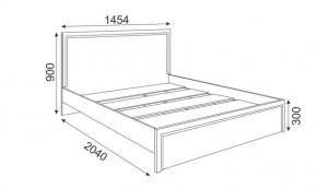 Кровать 1.4 М16 Стандарт с настилом Беатрис (Орех гепланкт) в Менделеевске - mendeleevsk.ok-mebel.com | фото