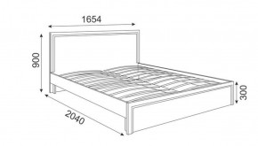 Кровать 1.6 М07 Стандарт с основанием Беатрис (Орех гепланкт) в Менделеевске - mendeleevsk.ok-mebel.com | фото