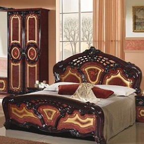 Кровать 2-х спальная 1600*2000 Роза, без основания (01.116) могано в Менделеевске - mendeleevsk.ok-mebel.com | фото