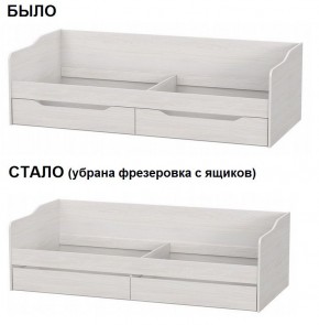 Кровать КР 1 Серия 2 + основание ДСП Лайт 0.9х2.0 (Ясень Анкор светлый) в Менделеевске - mendeleevsk.ok-mebel.com | фото 2