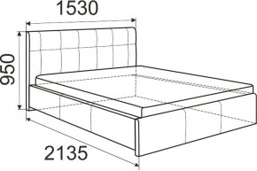 Кровать Изабелла с латами Newtone light beige 1400x2000 в Менделеевске - mendeleevsk.ok-mebel.com | фото