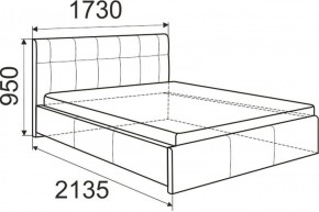 Кровать Изабелла с латами Newtone light beige 1400x2000 в Менделеевске - mendeleevsk.ok-mebel.com | фото 2