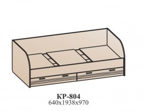 Кровать Лотос КР-804 Бодега белая/риф персиковый в Менделеевске - mendeleevsk.ok-mebel.com | фото