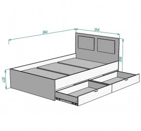 Кровать Ольга L45 (1200) 2 ящика в Менделеевске - mendeleevsk.ok-mebel.com | фото 2