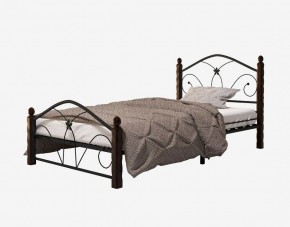 Кровать "Селена 1" Черная (900*2000) (ножки-шоколад) с коваными элементами в Менделеевске - mendeleevsk.ok-mebel.com | фото 2
