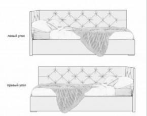 Кровать угловая Лэсли интерьерная +настил ДСП (120х200) в Менделеевске - mendeleevsk.ok-mebel.com | фото 2