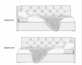 Кровать угловая Лилу интерьерная +основание (120х200) в Менделеевске - mendeleevsk.ok-mebel.com | фото 2