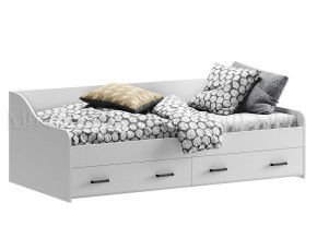 ВЕГА NEW Кровать 900 с настилом ЛДСП (Белый глянец/белый) в Менделеевске - mendeleevsk.ok-mebel.com | фото
