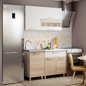 Кухня Айсбери 1.2 м (Белый/Дуб Сонома) в Менделеевске - mendeleevsk.ok-mebel.com | фото