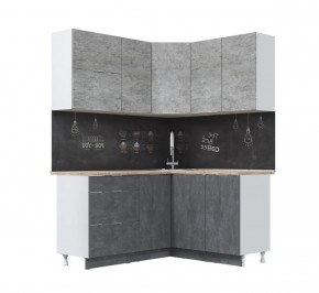 Кухонный гарнитур Асти-бетон угловой 1,4*1,6 в Менделеевске - mendeleevsk.ok-mebel.com | фото 2