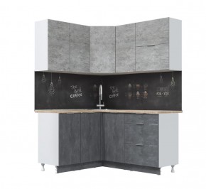 Кухонный гарнитур Асти-бетон угловой 1,4*1,6 в Менделеевске - mendeleevsk.ok-mebel.com | фото 3