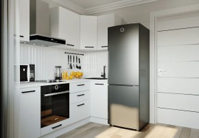 Кухонный гарнитур Белый Глянец 2200*1000 (Стол. 38мм) в Менделеевске - mendeleevsk.ok-mebel.com | фото