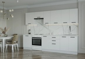 Кухонный гарнитур Белый Глянец 3000 (Стол. 26мм) в Менделеевске - mendeleevsk.ok-mebel.com | фото