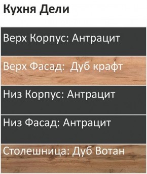 Кухонный гарнитур Дели 1800 (Стол. 26мм) в Менделеевске - mendeleevsk.ok-mebel.com | фото 3