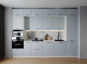 Кухонный гарнитур Смоки 3400 (Стол. 26мм) в Менделеевске - mendeleevsk.ok-mebel.com | фото