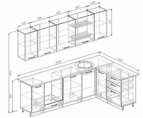 Кухонный гарнитур угловой Бланка 2600х1600 (Стол. 26мм) в Менделеевске - mendeleevsk.ok-mebel.com | фото 2